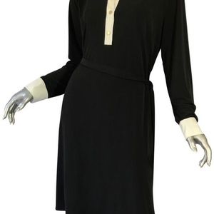 Ivanka Trump - Black White Cuffs Work/Office Dress